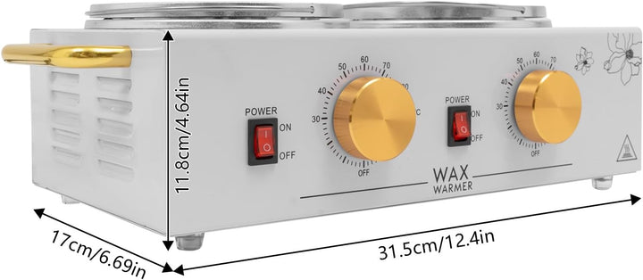 Wax Maschine Tragbar Warmwachsgerät 200W elektrischer Wachswärmer Gerät Wachsschmelzer Doppel Wachsg