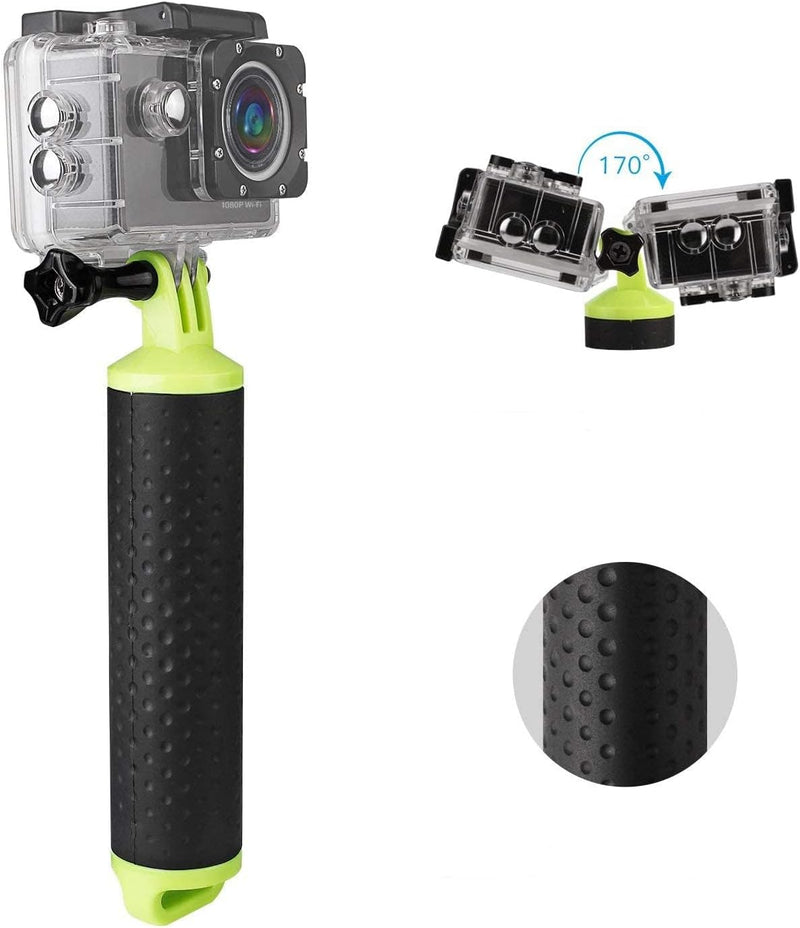 WOLFANG Schwimmer Handgriff Action Cam Unterwasser Handgriff, Floating Hand Grip Einbeinstativ Tauch