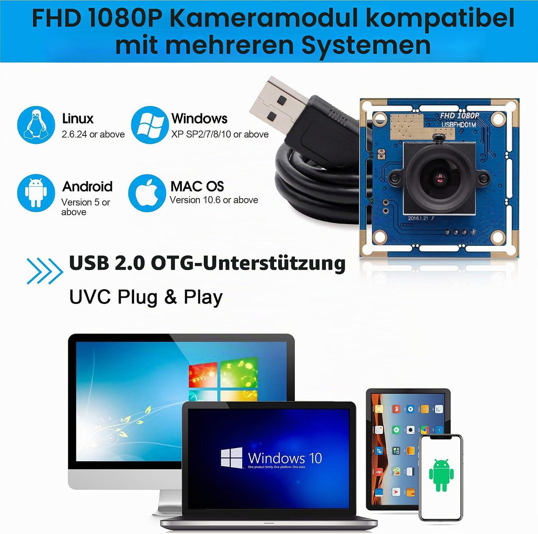 Svpro 2-Megapixel-HD-Freier Treiber für USB-Kameras 1 / 2,7 &