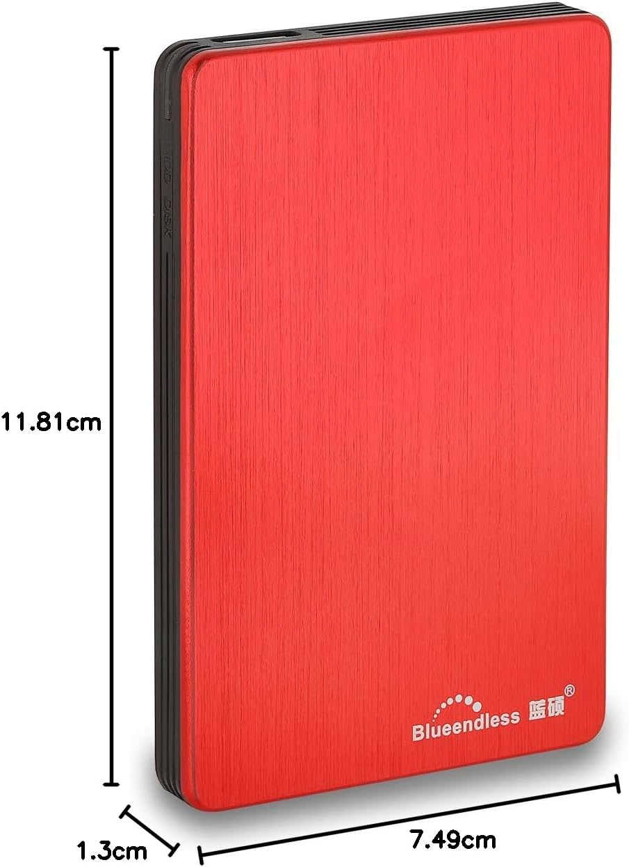 Tragbare externe Festplatte USB 3.0 6,3 cm (2,5 Zoll) für PC, Laptop, Computer (320GB, rot) Rot 320