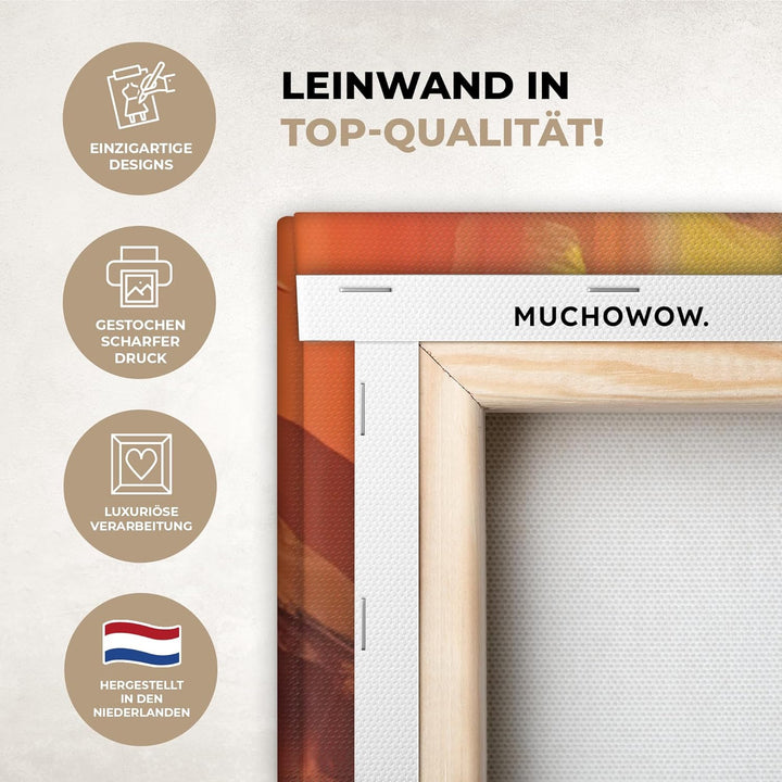MuchoWow© Leinwandbild Gross 120x80 cm XXL Dekoration Wohnzimmer Bilder Aufhängen Wall Decoration Li