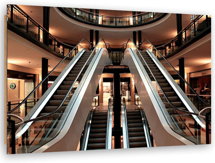 Feeby Wanddeko Architektur Bild Kunstdruck modern Braun 80x60 cm Deko Paneel 80x60 cm Braun_a, Deko