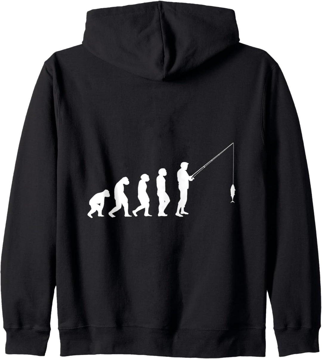Angler Shirt Evolution Angel Angeln Fischen Fisch Fischer Kapuzenjacke