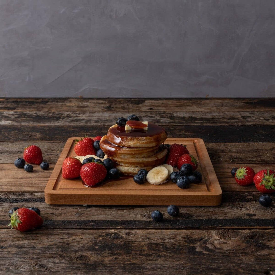 Boska Dining Board Amigo S/Servierbrett/Europäisches Buchenholz/Dinnerbrett mit Auffangrinne / 23x23