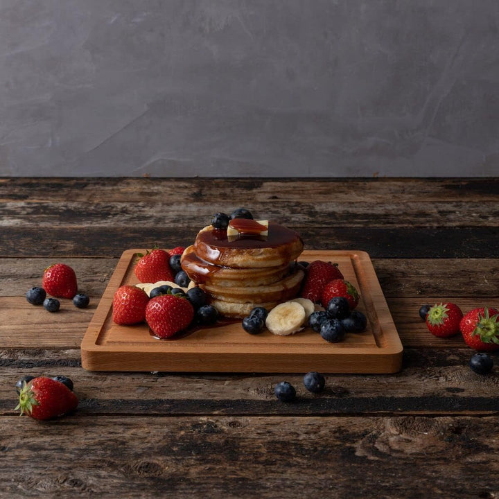 Boska Dining Board Amigo S/Servierbrett/Europäisches Buchenholz/Dinnerbrett mit Auffangrinne / 23x23