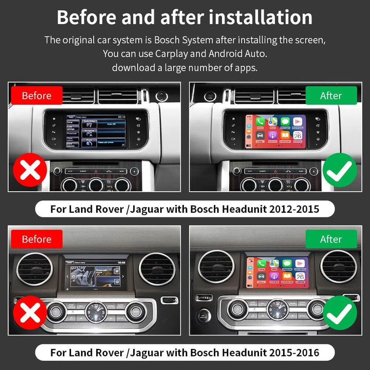 Wireless Carplay Android Auto Retrofit Kit Decoder für Land Rover/Jaguar with Bosch System 2015-2016