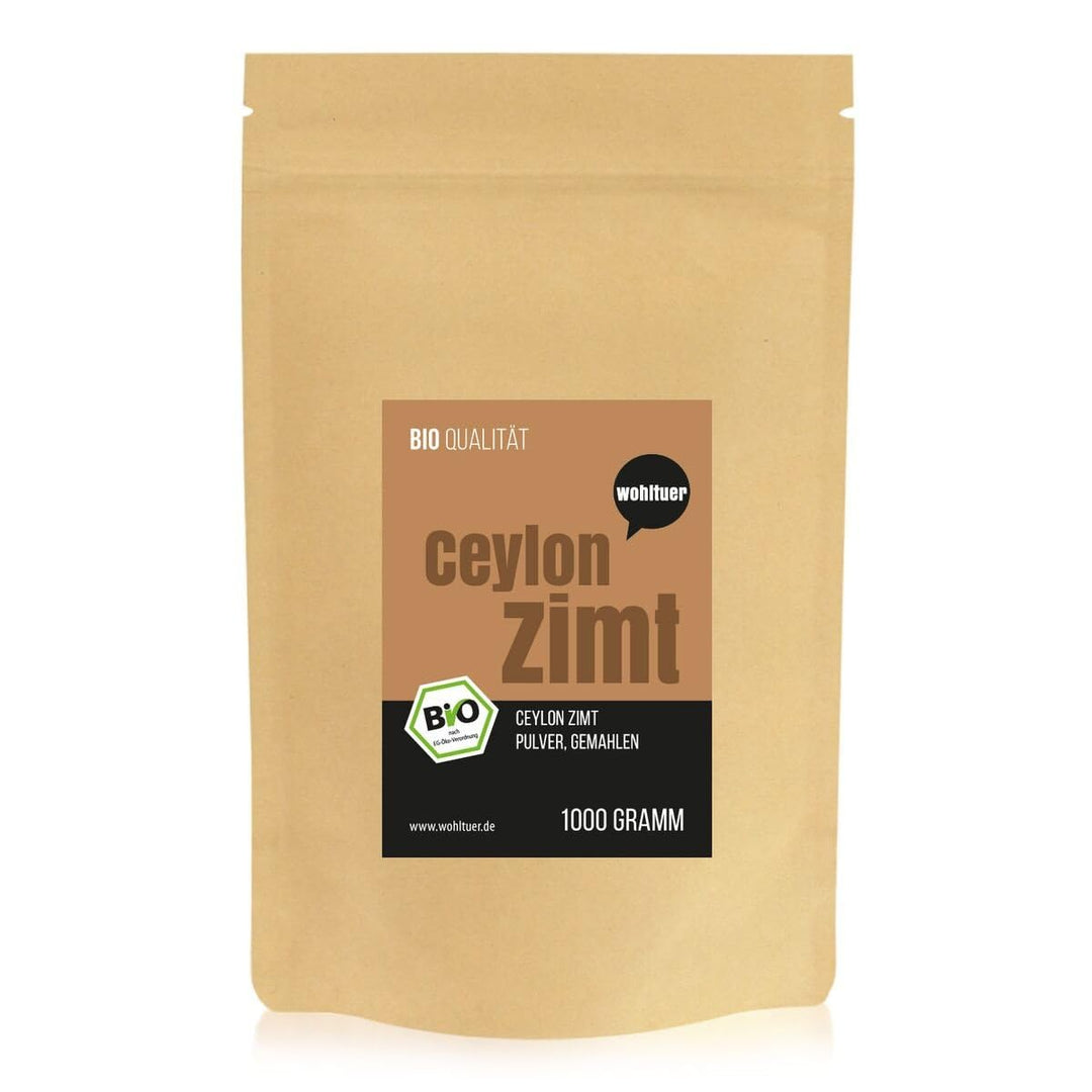 Wohltuer BIO Ceylon Zimt gemahlen – Zimtpulver I Im günstigen Vorratspack I 100% reines Naturprodukt