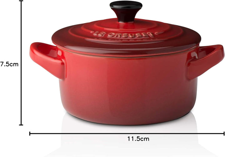 LE CREUSET Steinzeug Mini-Cocotte 200 ml, kirschrot, Kirschrot