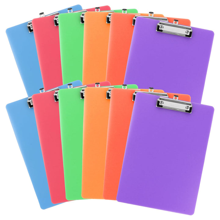 LOPYXBR A4 Klemmbrett aus Kunststoff mit Metallklemme und Aufhängeöse, 315x225mm Clipboard für Schul