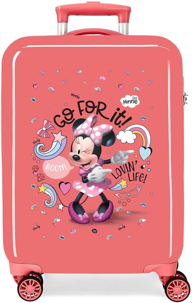 Disney Minnie Lovin Life Kabinenkoffer, Rosa, 38 x 55 x 20 cm, ABS-Kombinationsverschluss, 34 l, 2 k