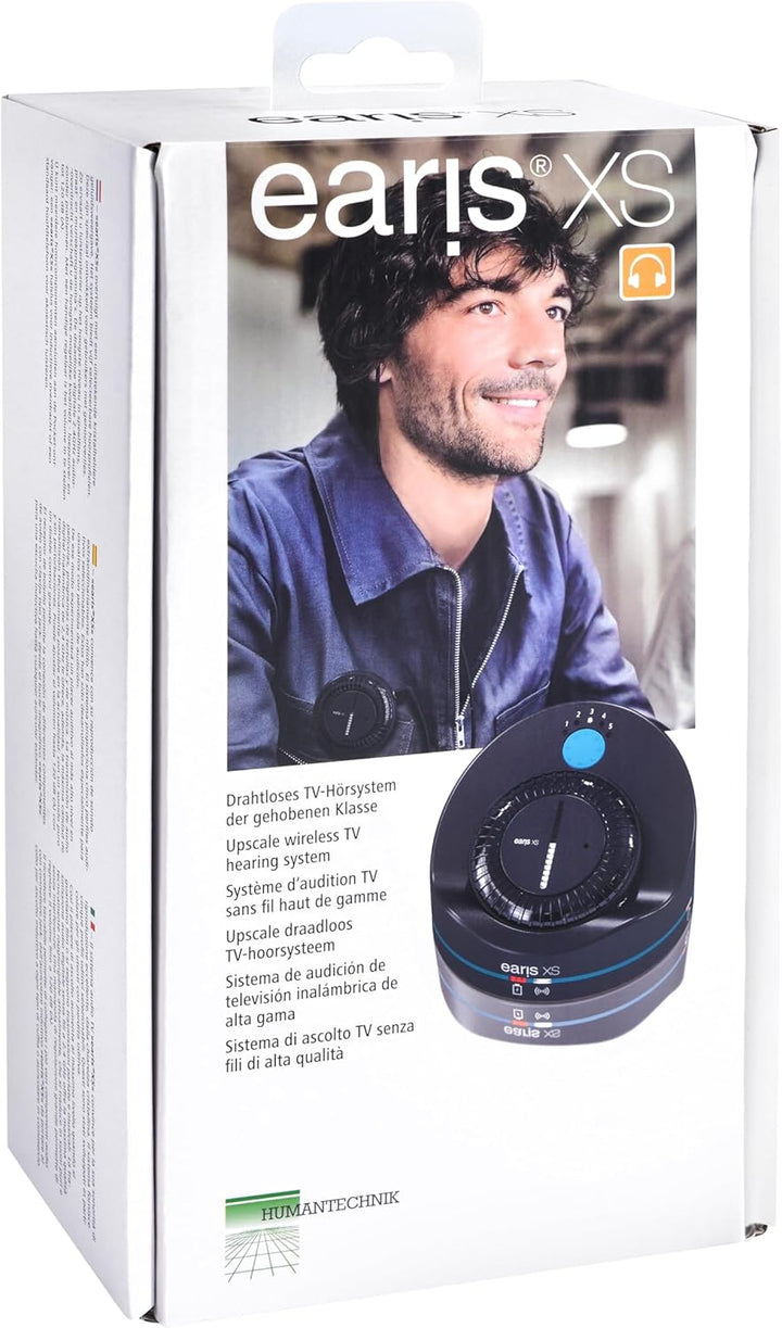 Humantechnik TV-Kopfhörer Earis XS PR Set, Pocket Empfänger mit Ohrhörer