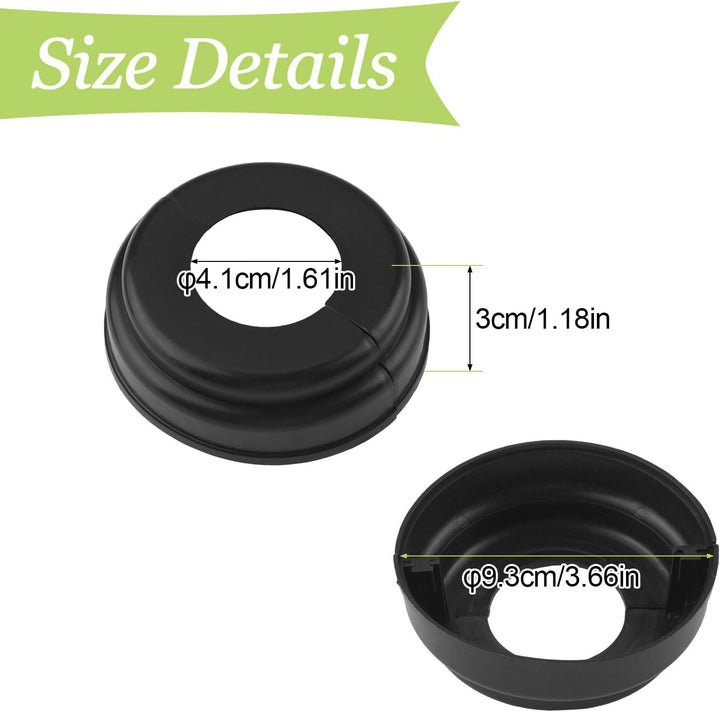 Runde Pfosten-Basisabdeckung, 4 Stück, 4,1 cm, Kunststoff, Deckzaun, Basisabdeckung, dekorativer Pfo