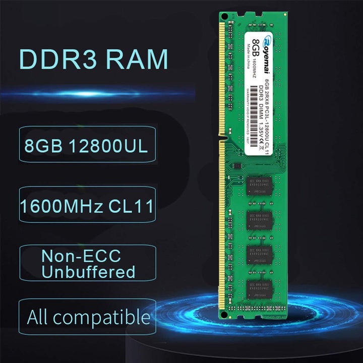 16GB Kit DDR3 12800U Dimm Arbeitsspeicher PC3L- 12800 DDR3L 1600mhz 2X8GB 2Rx8 1.35V/1.5V CL11 Arbei