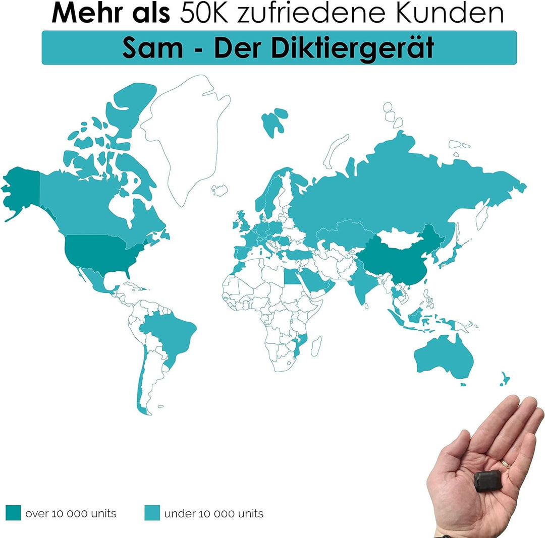 Modul Diktiergerät Stimmenaktivierter 8GB Rekorder- 570 Stunden | HD Stimme 1536kbps | 20 Stunden Ba