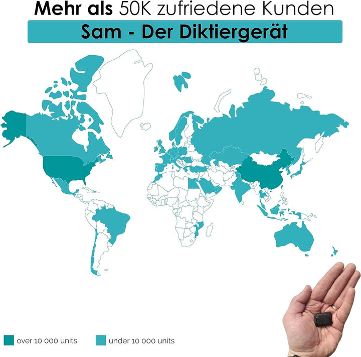 Modul Diktiergerät Stimmenaktivierter 8GB Rekorder- 570 Stunden | HD Stimme 1536kbps | 20 Stunden Ba