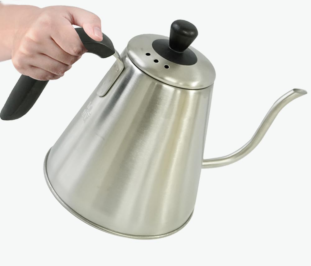 MAXWIN Pour Over Kaffee Wasserkocher 1L,Schwanenhals Langer Auslauf,Kaffeekocher Teekanne Kaffeekess