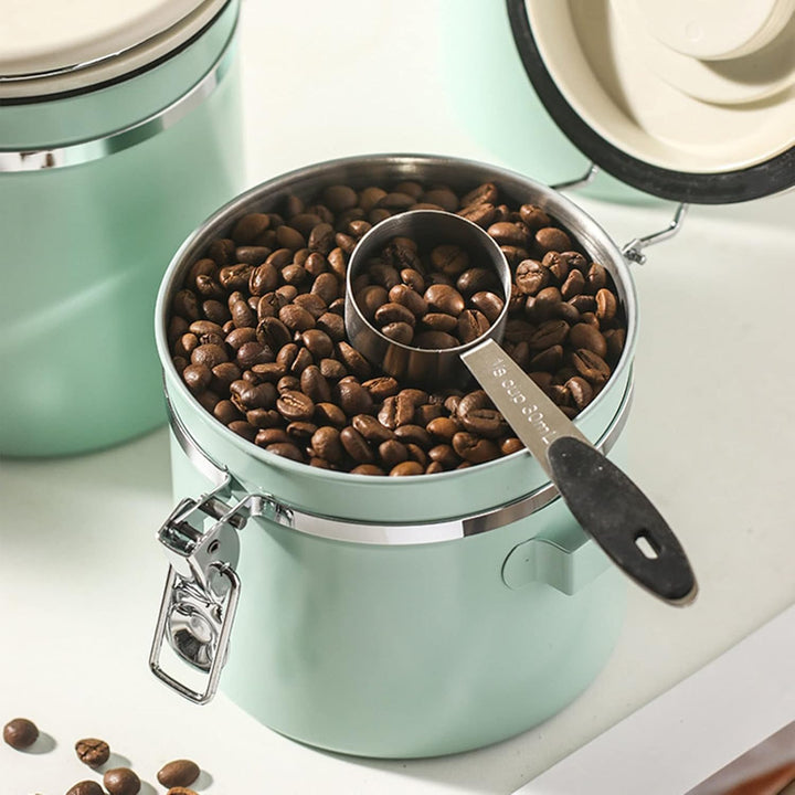Yosoo Health Gear Kaffeekanister, Minzbohnen Aufbewahrung, Luftdicht, Edelstahl, mit Datumsanzeige