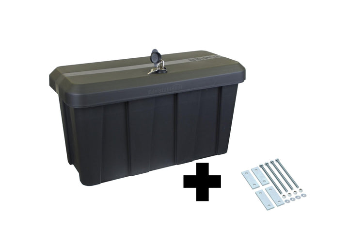 Deichselbox Daken Blackit Lite, Werkzeugkasten, Gurtkiste, Anhängerbox, Staukiste, Daken B24-2 + Mon