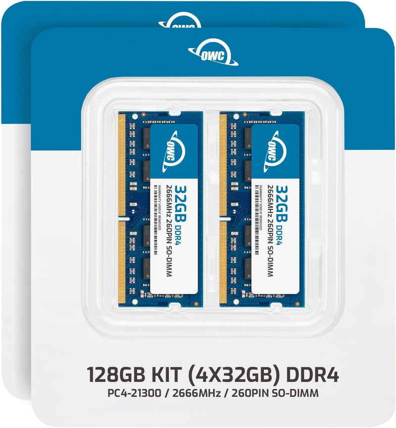 OWC - 128GB Memory Upgrade Kit - 4 x 32GB PC21300 DDR4 2666MHz SO-DIMMs für 27-inch iMac with Retina