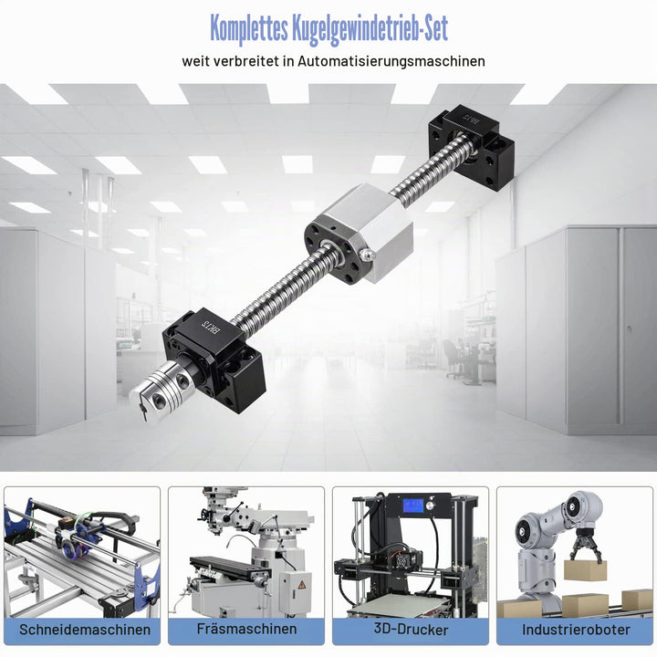 CNCMANS Kugelumlaufspindel SFU1605 450mm Edelstahl Gerollte ball screw mit BK12 / BF12 Endunterstütz