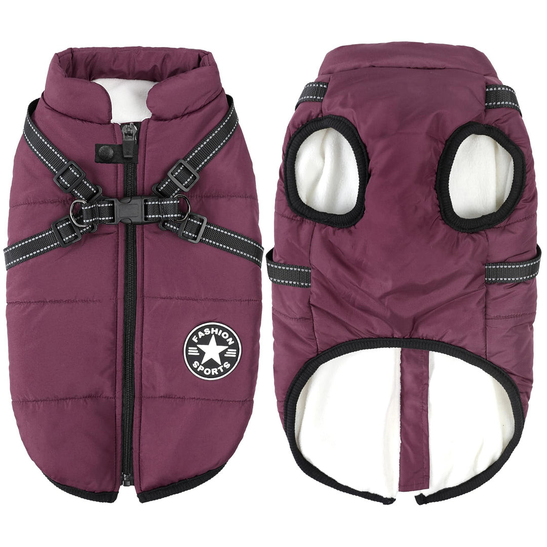 Aiboria Hundejacken für den Hundemantel Winter Winddicht Wasserdicht Skifahren Hundeweste Fleece War