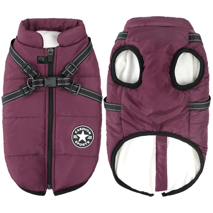 Aiboria Hundejacken für den Hundemantel Winter Winddicht Wasserdicht Skifahren Hundeweste Fleece War