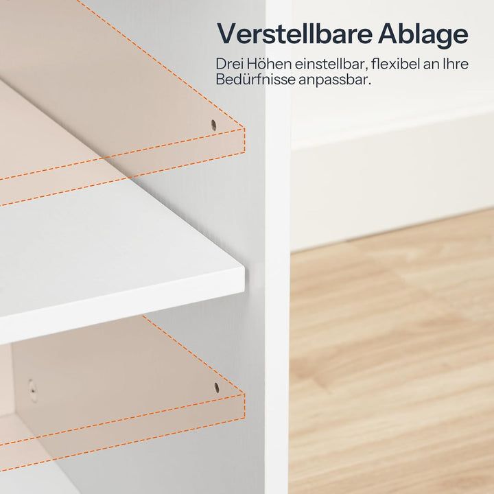 HOOBRO Rollcontainer mit Schublade, mobiler Aktenschrank mit Schloss, Schreibtisch Unterschrank, Bür