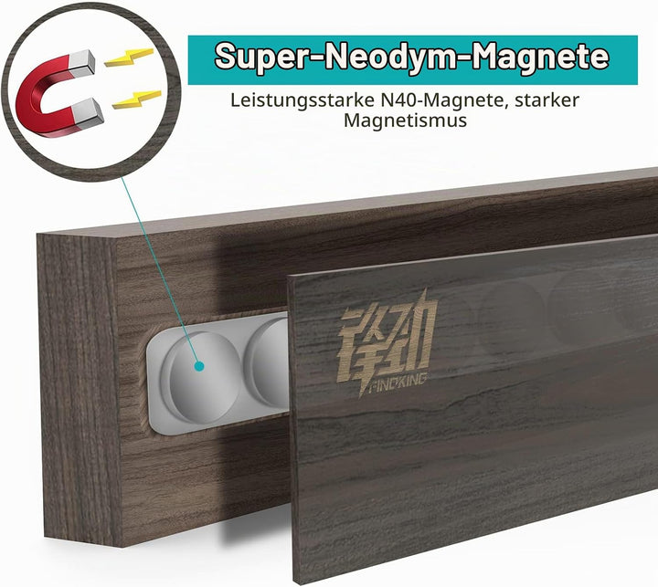 FINDKING 30cm Eschenholz Hölzern Magnetische Messer Streifen Küche Messer Reste Halter Ständer für d