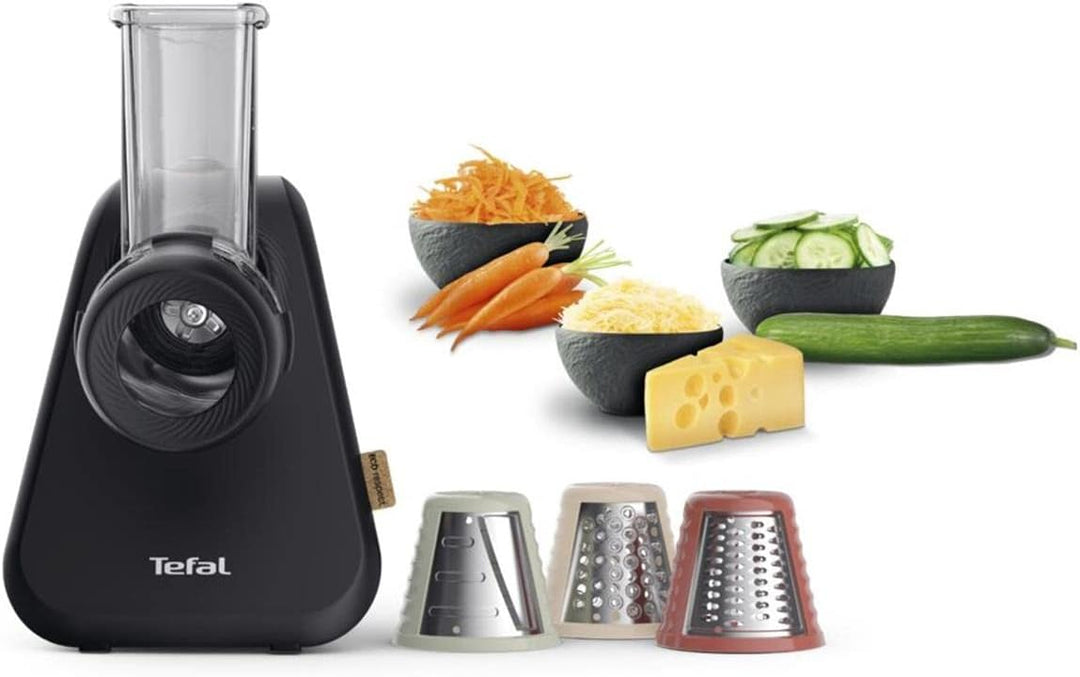 Tefal MB77EN Eco Respect Reibe | 200-W-Motor | 3 verschiedene Kegel-Aufsätze | Eco-Design | 9% recyc