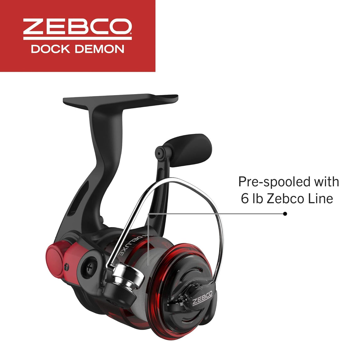 Zebco Dock Demon Spinnrolle oder Spinnrolle und Angelrutenkombination, 76,2 cm, langlebige Fiberglas
