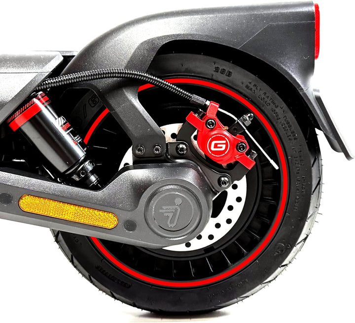 Felgenrand Aufkleber geeignet für Segway Ninebot MAX G3 D E-Scooter G3D Original Rot Matt/Rau, Origi