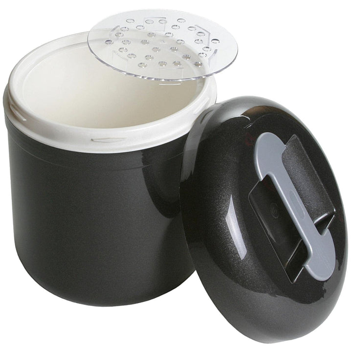 Tom Fox 4883 Kunststoff Eisbehälter, 4L Kapazität, 22cm x 22cm x 24cm, Schwarz 1 Pack, 1 Pack