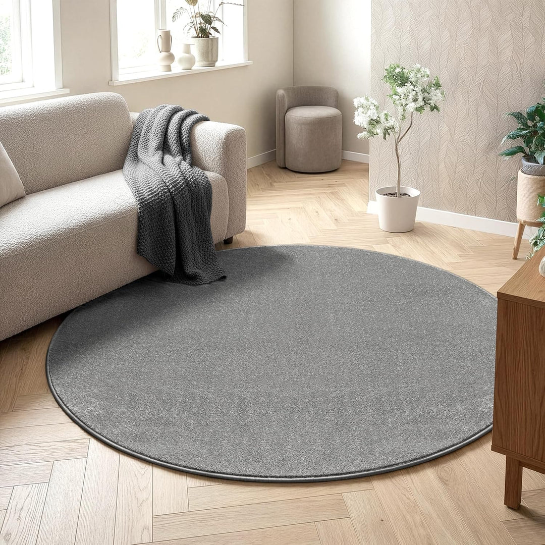SANAT Kurzflor Teppich Wohnzimmer - Uni Modern Teppiche fürs Schlafzimmer, Arbeitszimmer, Büro, Flur