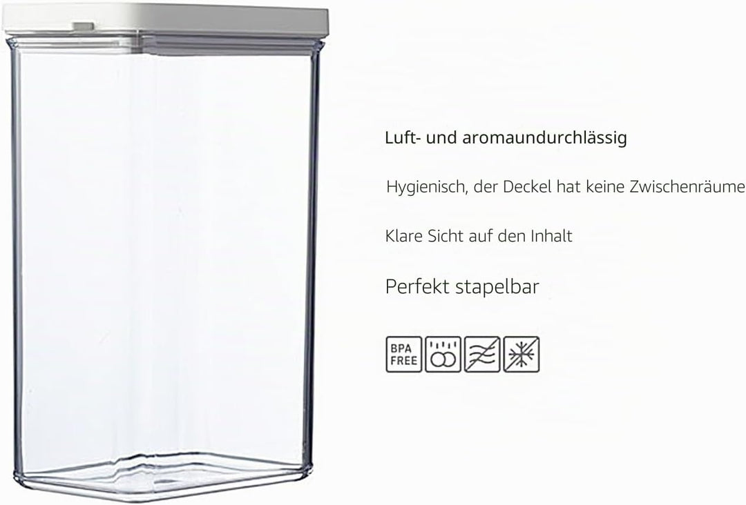 Mepal Vorratsdosen mit Deckel 3er-Set - Vorratsbehälter Luftdicht & Stapelbar - Küchenaufbewahrung &