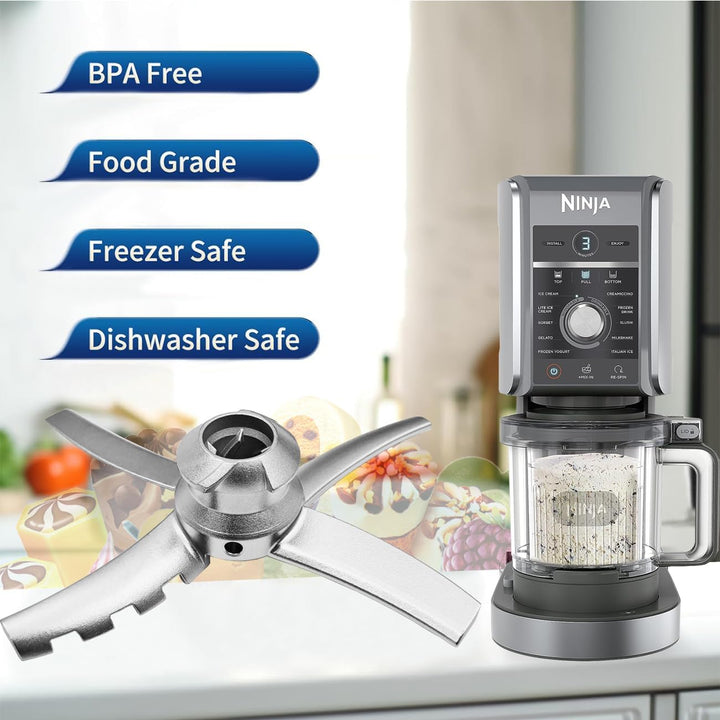 Ersatz-Paddel Klinge Kompatibel mit Ninja CREAMi Deluxe Eisgetränkmaschine NC501EU NC502EU, Ersatzkl