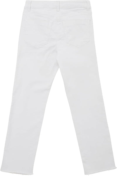 s.Oliver Junior Girl's Colored Denim, Straight Leg Croped, White, 176/SLIM