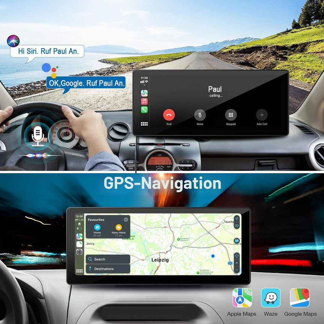 M.I.C. Smart Screen Android 12 Tragbares Autoradio mit RK3566 2G+32G: 9.3" HD Touchscreen Wireless A