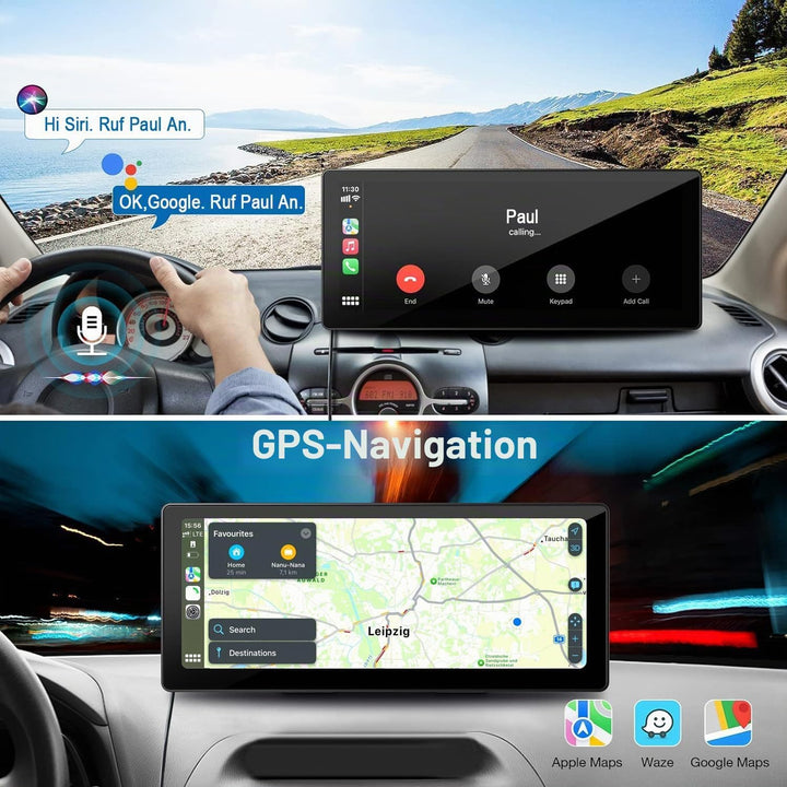 M.I.C. Smart Screen Android 12 Tragbares Autoradio mit RK3566 2G+32G: 9.3" HD Touchscreen Wireless A