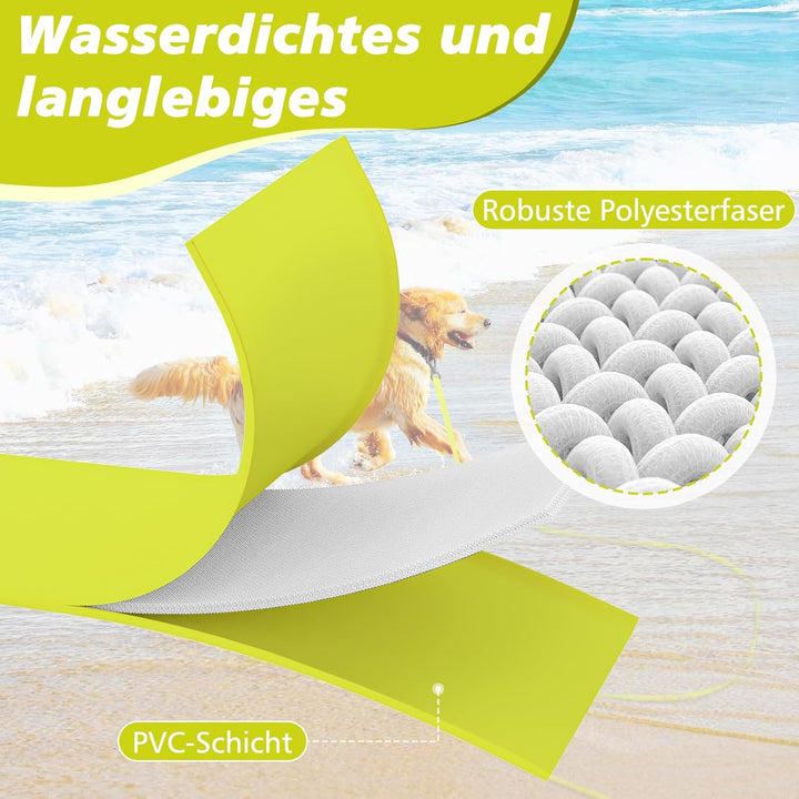 X XBEN Wasserfest Schleppleine für Hunde,15M Gummierte Schleppleine mit Abschliessbarer Karabine, Hu