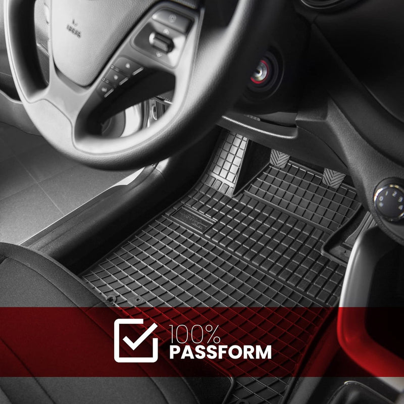 SMK Gummimatten Auto Fussmatte passt für Peugeot 307 2001-2008 Verbessern Sie Ihren Reisekomfort mit