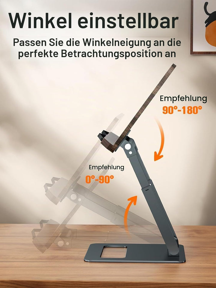 Tounee Buchständer, Teleskop-Buchhalterständer, höhenverstellbar, ausziehbares Design, ergonomischer