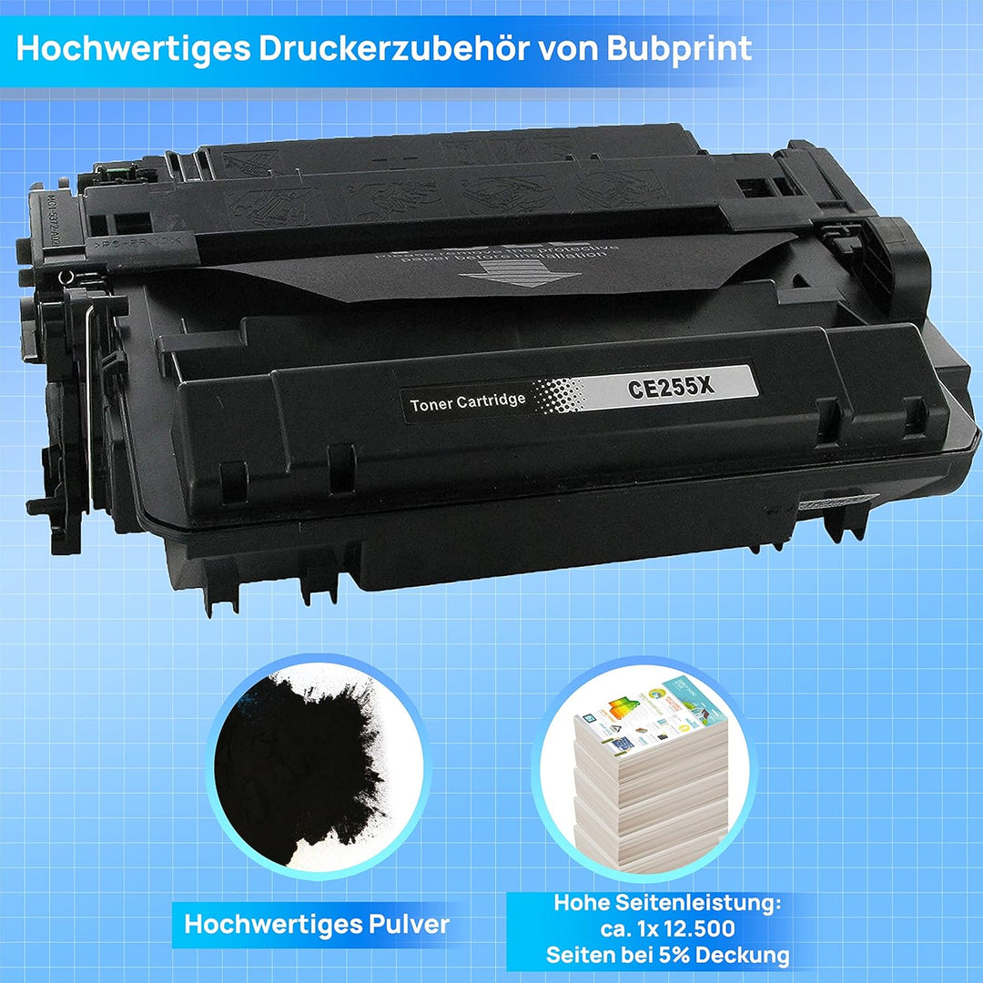 Toner kompatibel als Ersatz für HP 55X CE255X für Laserjet P3010 P3011 P3015 P3015DN P3015N P3015X P