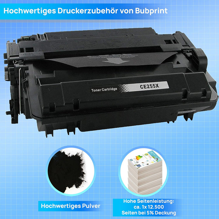 Toner kompatibel als Ersatz für HP 55X CE255X für Laserjet P3010 P3011 P3015 P3015DN P3015N P3015X P