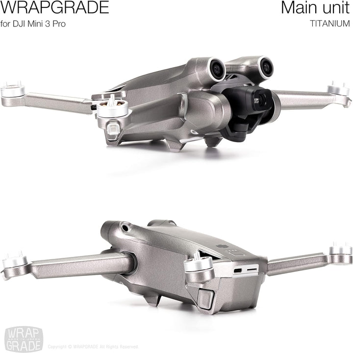 WRAPGRADE Skin Kompatibel mit DJI Mini 3 Pro (Titanium)