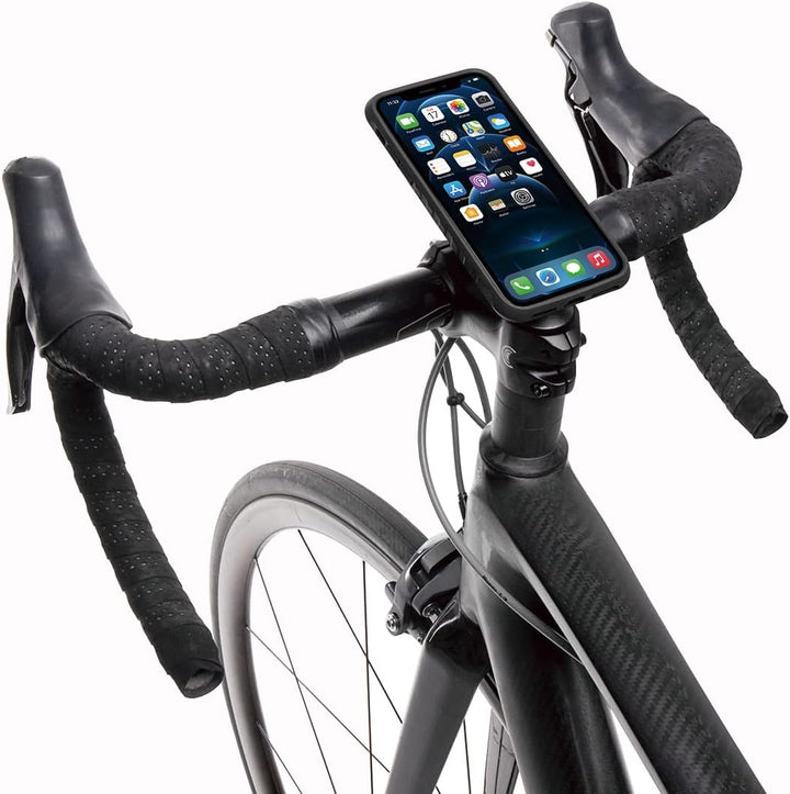 Topeak iPhone-Halterung+Case RideCase für iPhone 12 Pro Max, Black/Gray, mit Halter aus Aluminium un