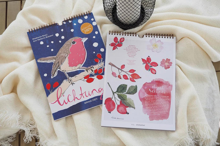 Lichtungen Advent 2024: Adventskalender mit kreativen Ideen, Rezepten, Handlettering, Upcycling-Tipp