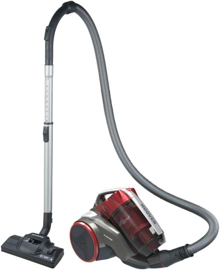 Hoover KS 50 PET,beutelloser Staubsauger mit Multizyklon-Technologie, 39001564, Rot/Grau, 550W