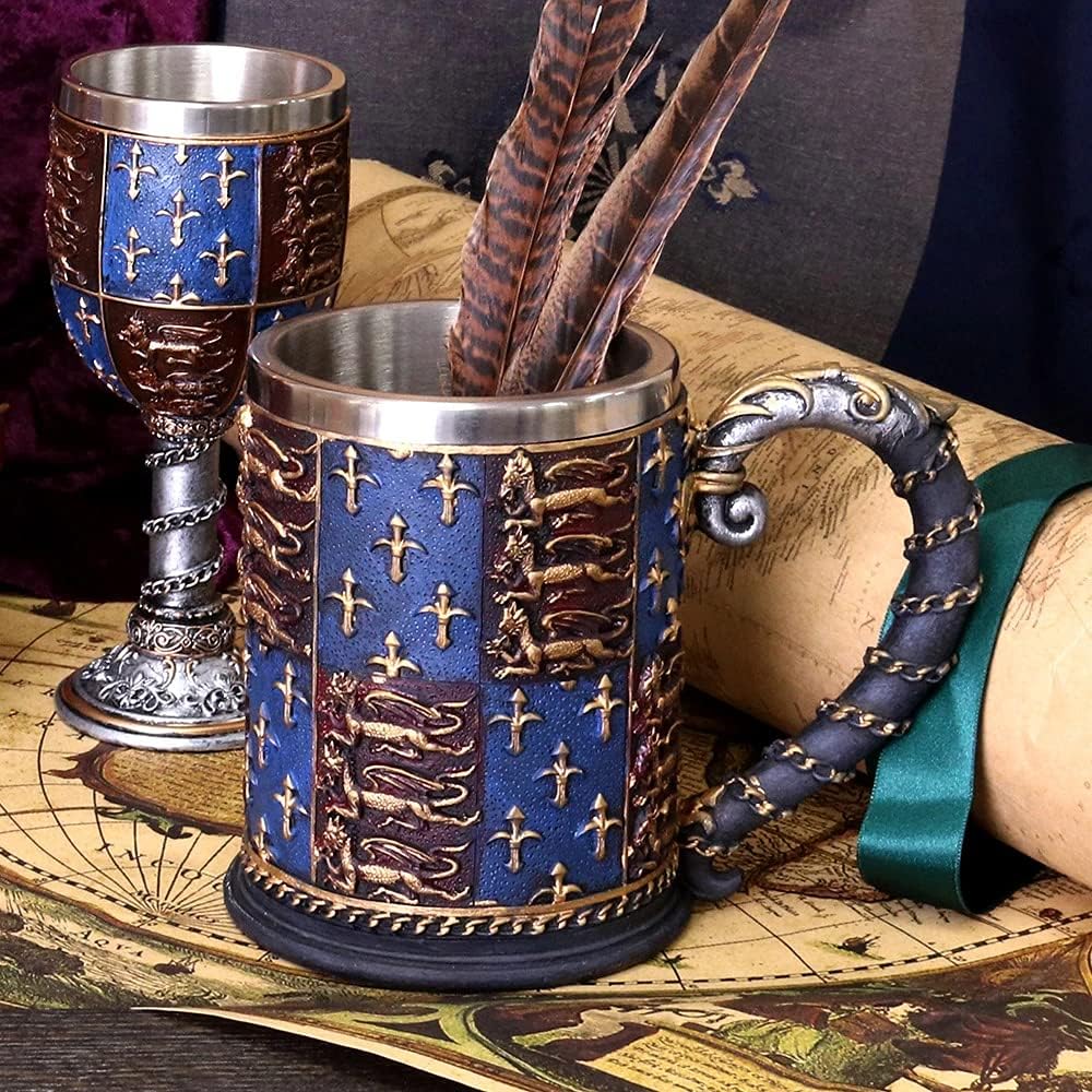 Nemesis Now Mittelalter Bierkrug 14 cm blau