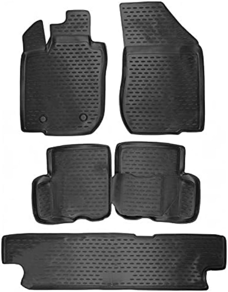 Element Gummimatten Passgenaue Fussmatten Logan MCV 2006-7sitze 4tlg