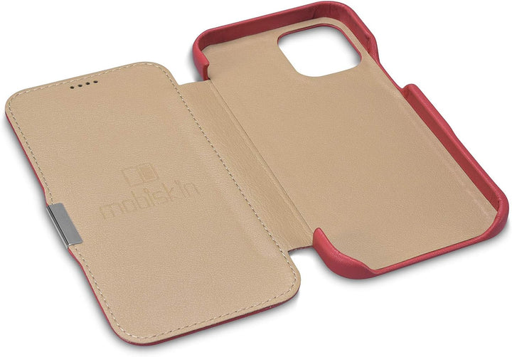 Mobiskin Hülle kompatibel mit Apple iPhone 12 und iPhone 12 PRO (6,1 Zoll), Handyhülle mit echtem Le
